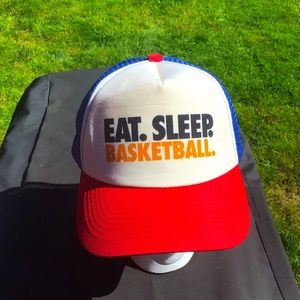 Retro Eat, Sleep Basketball Trucker Hat